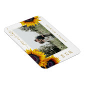 Magnet Flexible Fleurs de soleil rustiques mariage enregistrer la  (Côté Droit)
