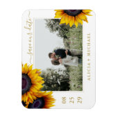 Magnet Flexible Fleurs de soleil rustiques mariage enregistrer la  (Vertical)