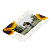 Magnet Flexible Fleurs de soleil rustiques mariage enregistrer la  (Côté Gauche)