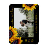 Magnet Flexible Fleurs de soleil rustiques mariage enregistrer la (Vertical)