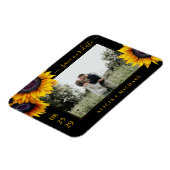 Magnet Flexible Fleurs de soleil rustiques mariage enregistrer la (Côté Gauche)