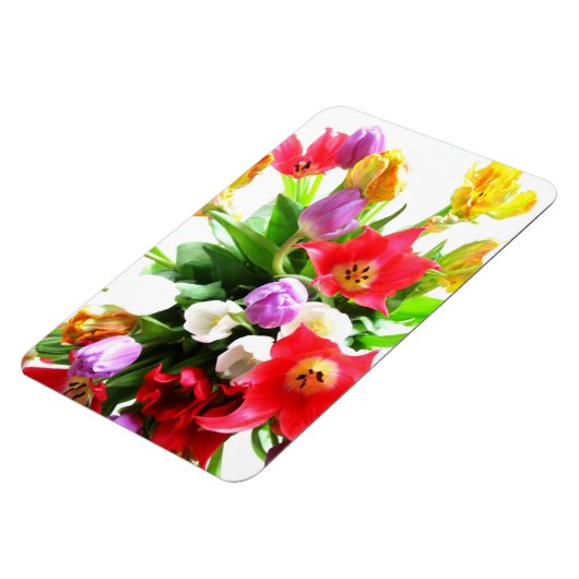 Magnet Flexible Fleurs de tulipes romantiques de printemps (Côté Gauche)