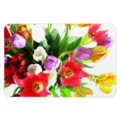 Magnet Flexible Fleurs de tulipes romantiques de printemps (Horizontal)