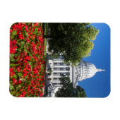 Magnet Flexible Fleurs devant le bâtiment du Capitole de l'État (Horizontal)