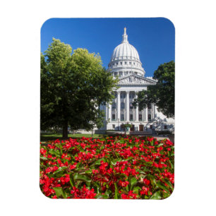 Magnet Flexible Fleurs Devant Le Bâtiment Du Capitole De L'État