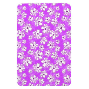 Magnet Flexible Fleurs d'Hibiscus pourpres