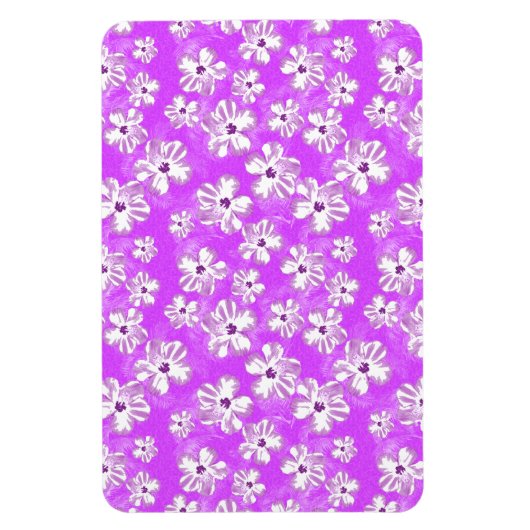 Magnet Flexible Fleurs d'Hibiscus pourpres (Vertical)