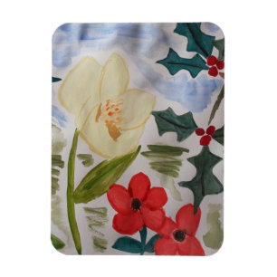 Magnet Flexible Fleurs d'hiver et aimant creux