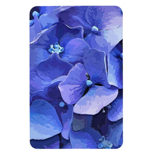 MAGNET FLEXIBLE FLEURS D'HYDRANGÉE BLEUE (Vertical)