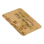 Magnet Flexible Fleurs d'or décoratives et pivoines Mariage Boho (Côté Droit)