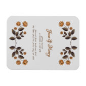 Magnet Flexible Fleurs d'or et coeur (Horizontal)