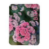 Magnet Flexible Fleurs en pierre papillon rose et blanc (Vertical)
