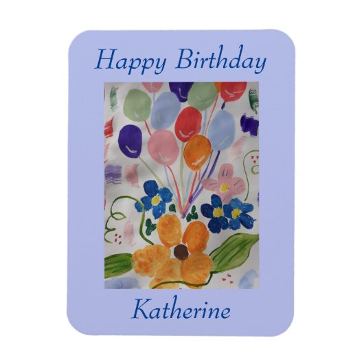 Magnet Flexible Fleurs et ballons Flexibles (Vertical)