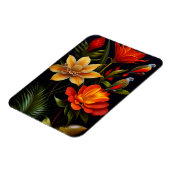 Magnet Flexible Fleurs et oiseaux tropicaux | Moderne Haeckel (Côté Gauche)