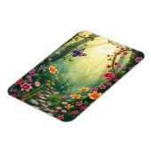 Magnet Flexible Fleurs et papillon dans une forêt tropicale enchan (Côté Gauche)