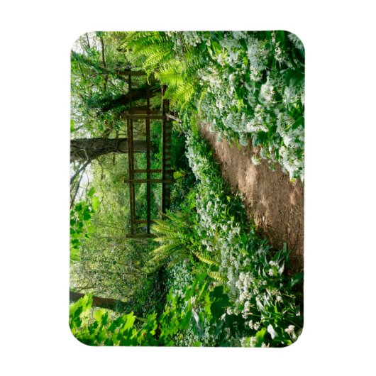 Magnet Flexible Fleurs | Fleurs sauvages blancs en forêt (Vertical)