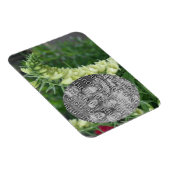 Magnet Flexible Fleurs Foxglove Blanches Crémeuses Ajoutez Votre P (Côté Droit)