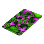 Magnet Flexible Fleurs fractales Abstraites de néon rose vert (Côté Gauche)