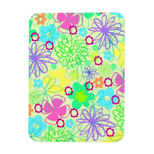Magnet Flexible Fleurs graphiques (Vertical)