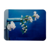 Magnet Flexible Fleurs | Iris blancs dans le Vase (Horizontal)