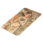 Magnet Flexible Fleurs - le Rose d'Alphonse Mucha (Côté Gauche)