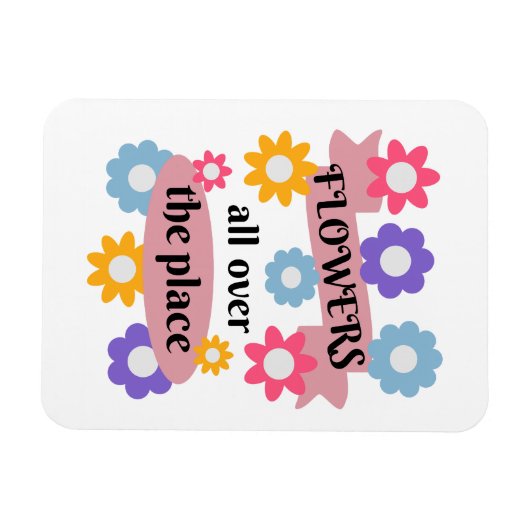 Magnet Flexible Fleurs partout (Horizontal)