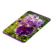 Magnet Flexible Fleurs pourpres Floral Iris Irises Carte de jour d (Côté Gauche)