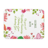 Magnet Flexible Fleurs religieuses du 65e anniversaire du Mariage (Horizontal)