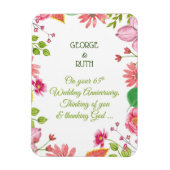 Magnet Flexible Fleurs religieuses du 65e anniversaire du Mariage (Vertical)