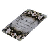 Magnet Flexible Fleurs romantiques | Enregistrer La Date | (Côté Gauche)