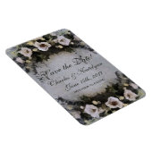 Magnet Flexible Fleurs romantiques | Enregistrer La Date | (Côté Droit)