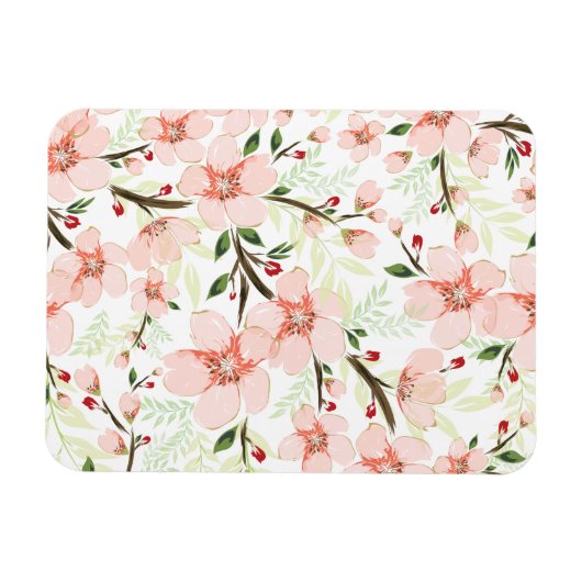 Magnet Flexible Fleurs roses (Horizontal)