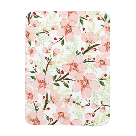 Magnet Flexible Fleurs roses (Vertical)