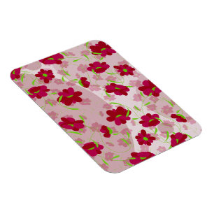 Magnet Flexible Fleurs roses et rouges - Floral