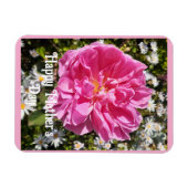 Magnet Flexible Fleurs roses Floral Rose Roses Carte de jour des m (Horizontal)