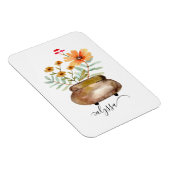 Magnet Flexible Fleurs roses roses rouillées Nom du script tendanc (Côté Droit)