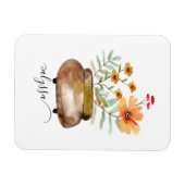 Magnet Flexible Fleurs roses roses rouillées Nom du script tendanc (Horizontal)