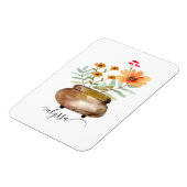 Magnet Flexible Fleurs roses roses rouillées Nom du script tendanc (Côté Gauche)
