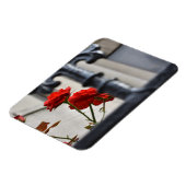 Magnet Flexible Fleurs rouges Fer forgé Photographie de New York (Côté Gauche)