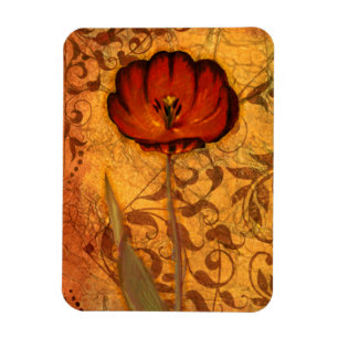 Magnet Flexible Fleurs rouges I