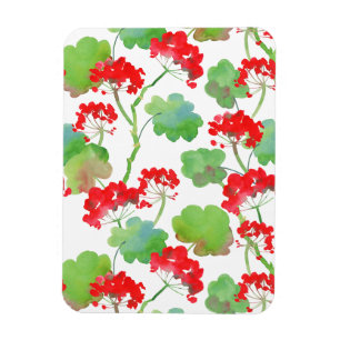 Magnet Flexible Fleurs rouges (Pelargonium)