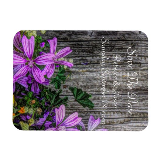 Magnet Flexible Fleurs rustiques De Pays Sur La Barne (Horizontal)
