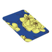 Magnet Flexible Fleurs sauvages jaunes dessinées à la main sur ble (Côté Droit)