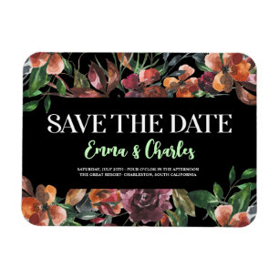 Magnet Flexible Fleurs Sauvages Sombres Sauvegardez La Date