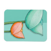 Magnet Flexible Fleurs simples Aimant turquoise orange Premium (Horizontal)
