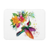 Magnet Flexible Fleurs tropicales des colibris (Horizontal)