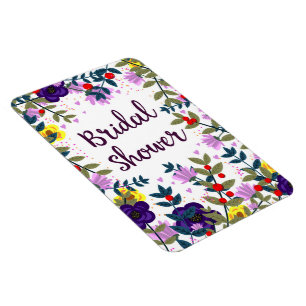 Magnet Flexible Fleurs Vintage pour Baby Shower de Mariée