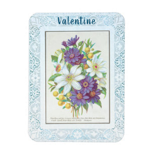 Magnet Flexible Fleurs Vintages romantiques Dentelle frontière Val
