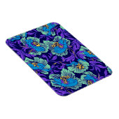 Magnet Flexible Fleurs violettes et bleues William Morris (Côté Droit)