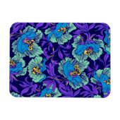 Magnet Flexible Fleurs violettes et bleues William Morris (Horizontal)